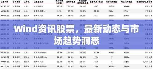 Wind资讯股票,最新动态与市场趋势洞悉